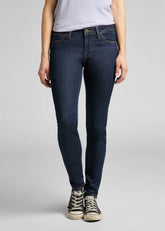 Damskie Spodnie Jeansowe Lee Scarlett Solid Blue 112145236