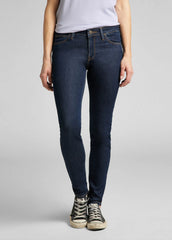 Damskie Spodnie Jeansowe Lee Scarlett Solid Blue 112145236