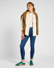 Damskie Spodnie Jeansowe Lee Scarlett High Zip Indigo Realnes 112355547 L31B016319