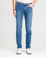 Męskie Spodnie Jeanoswe Lee Daren Zip Fly Dark Freeport L707PXGQ 112140688