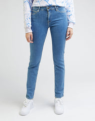 Lee Elly Damskie Spodnie Jeansowe Jeansy Dżins Shredder Blue L305GUB35 112330545