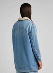 Lee Elongated Sherpa Rider Damska Kurtka Jeansowa Day Use L55NRDZC 112322384