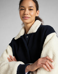 Kurtka Przejściowa Damska Lee Elongated Varsity Jacket Sherpa Navy L55IEX35 112320682