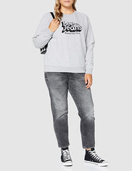 Lee Graphic Crew Sws Damska Bluza Klasyczna Logo Nadruk Grey Mele L53TTXMP 112112533