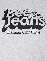 Lee Graphic Crew Sws Damska Bluza Klasyczna Logo Nadruk Grey Mele L53TTXMP 112112533