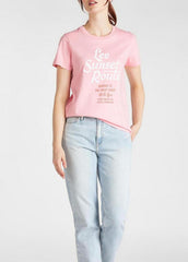 LEE GRAPHIC TEE DAMSKI T-SHIRT KOSZULKA NADRUK REGULAT FIT LA PINK L41AEPNL 112108857