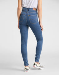 Damskie Spodnie Jeansowe Lee High Skinny Ivy Clean Play L32EKJZH 112107401