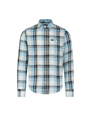 Lee Leesure Shirt Męska Koszula W Kratę Preppy Blue 112349056 L66N044970
