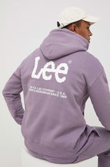 Lee Logo Loose Hoodie Washed Purple L83UTJTZ 112144596