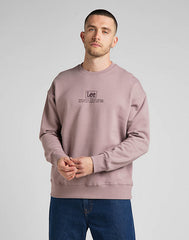 LEE LOGO LOOSE SWS MĘSKA BLUZA NADRUK PURPLE STORM L84ITJ70 112322646