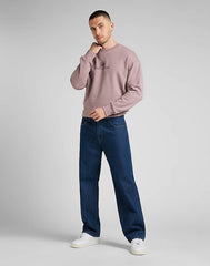 LEE LOGO LOOSE SWS MĘSKA BLUZA NADRUK PURPLE STORM L84ITJ70 112322646