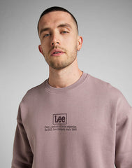 LEE LOGO LOOSE SWS MĘSKA BLUZA NADRUK PURPLE STORM L84ITJ70 112322646