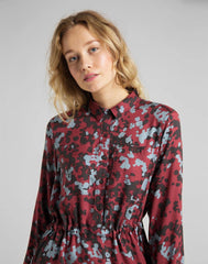 Lee Long Worker Dress Damska Sukienka Red Ochre L50GGYOE 112111321