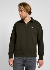 LEE MĘSKA BLUZA HALF ZIP SWS OLIVE NIGHT 112355752 LL99016192