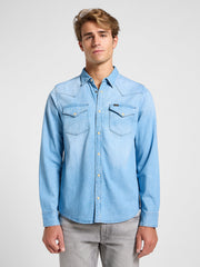 Męska Koszula Jeansowa Lee Regular Western Shirt Starlight Wash 112363914