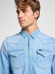 Męska Koszula Jeansowa Lee Regular Western Shirt Starlight Wash 112363914