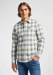 LEE MĘSKA KOSZULA LEESURE SHIRT OLIVE GROVE ECRU PLAI 112363691