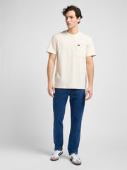 Męski T-Shirt Lee Relaxed Pocket Tee Ecru 112342986