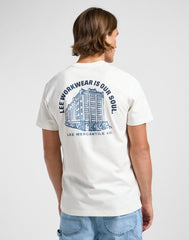 Lee Męska Koszulka Ww Graphic Tee Ecru 112364590