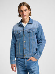 Męska Kurtka Jeansowa Lee Rider Jacket Worn Indigo 112363866
