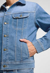 Męska Kurtka Jeansowa Lee Rider Jacket Worn Indigo 112363866