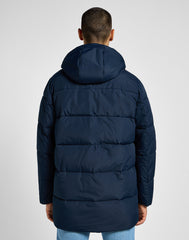 Męska Kurtka Zimowa Lee Long Puffer Jacket Rivet Navy 112355663 LD48015599