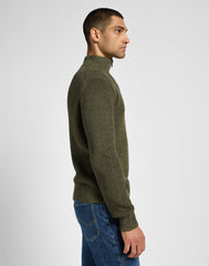 Lee Męski Sweter Half Zip Knit Mercantile Green L83Y008526 112355675