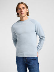 Męski Sweter Lee Clean Raglan Sweater Concrete Gray 112363891