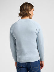 Męski Sweter Lee Clean Raglan Sweater Concrete Gray 112363891