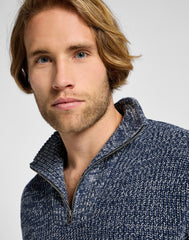 Męski Sweter Lee Half Zip Knit Mood Indigo 112355674