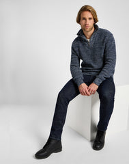 Męski Sweter Lee Half Zip Knit Mood Indigo 112355674