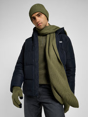 Męski Zestaw Zimowy Czapka Szalik Rękawiczki Lee Xmas Pack Mercantile Green 112358293