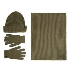 Męski Zestaw Zimowy Czapka Szalik Rękawiczki Lee Xmas Pack Mercantile Green 112358293