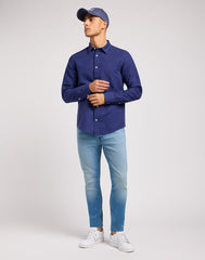 Lee Patch Shirt Męska Koszula Elegancka Medieval Blue 112349964 LL37012041
