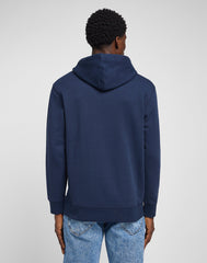 Lee Plain Hoodie Męska Bluza z Kapturem Nierozpinana Navy L80YFW35 112333648