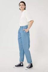 Lee Pleated Stella Taper Damskie Spodnie Jeansowe Jeansy Light Linnen L30VNBYK 112106839