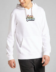 LEE PRIDE HOODIE MĘSKA BLUZA Z KAPTUREM LOGO WHITE L82RSP12 112140913
