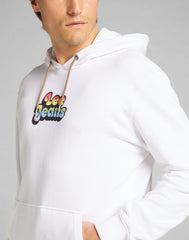 LEE PRIDE HOODIE MĘSKA BLUZA Z KAPTUREM LOGO WHITE L82RSP12 112140913