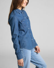 Lee Regular Western Damska Koszula Jeansowa Shir Piscine L45SZSQE 112110498