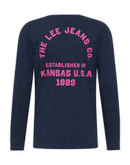Lee Relaxed Longsleeve Tee Męska Koszulka Z Długim Rękawem Emperor 112341754 LL94015537