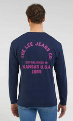 Lee Relaxed Longsleeve Tee Męska Koszulka Z Długim Rękawem Emperor 112341754 LL94015537