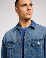 Lee Relaxed Rider Jacket Męska Kurtka Jeansowa Jeans Handsome 112349059 L86Y016070