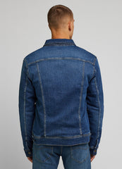 Lee Reversable Rider Jacket Męska Kurtka Jeansowa Dżinsowa Na Guziki Mid Dark L89HPME46