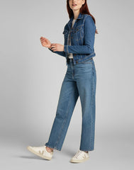 Lee Rider Jacket Damska Kurtka Jeansowa Worn Iris L54MMWQW 112140282