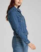 LEE RIDER JACKET DAMSKA KURTKA JEANSOWA WORN IRIS L54MMWQW 112140282