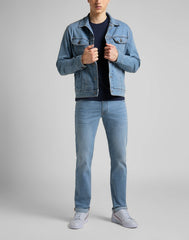 Lee Rider Jacket Męska Kurtka Jeansowa Light Worn L89ZSQXN 112145656