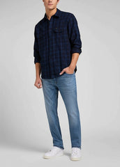LEE RIDER MĘSKIE SPODNIE JEANSOWE JEANSY DŻINSY MID STONE WASH L701NLWL 112318844