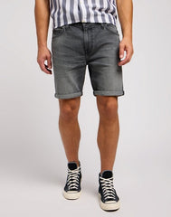 LEE RIDER SHORT MĘSKIE SZORTY KRÓKIE SPODENKI JEANSOWE WASHED GREY 112349328 L73F015973