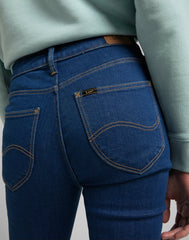 Lee Scarlett High Damskie Sdponie Jeansowe Jeansy Dark Zuri L626OPOR 112145308