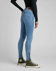 Damskie Spodnie Jeansowe Lee Scarlett High Zip Partly Cloudy L31BERPA 112320161